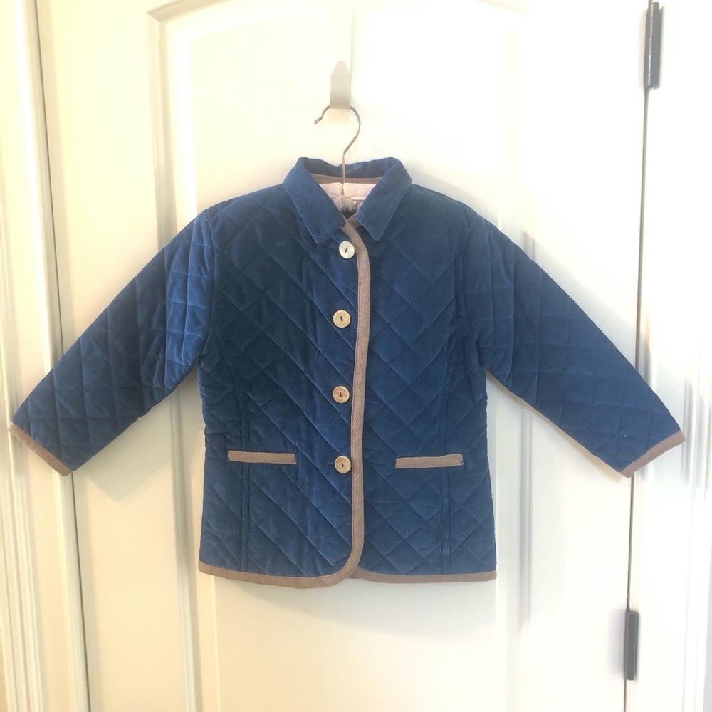 Papo d'Anjo blue corduroy coat size 5